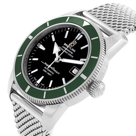 breitling superocean heritage 42 green bezel mens watch a17321|Breitling heritage 42 a17321 price.